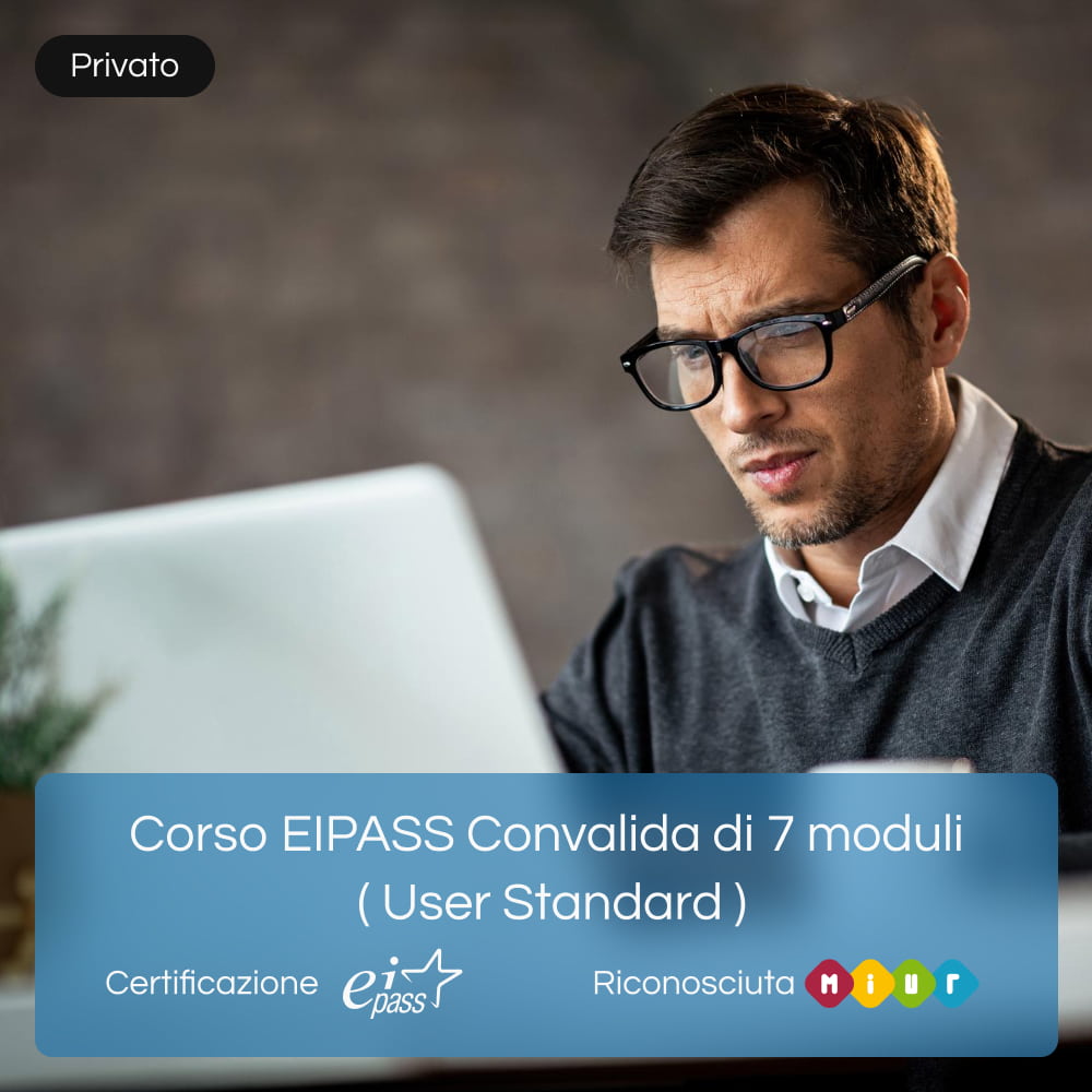 Convalida di 7 moduli user EIPASS in Standard